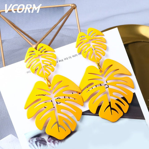 New Korean Acrylic Earrings For Women Statement Vintage Geometric Gold Dangle Drop Earrings 2019 Female Wedding Fashion Jewelry