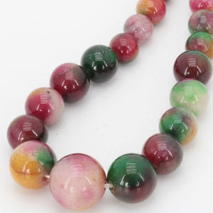 2019 6-12mm Charming Multicolor Morganite Round Beads Necklace Girl Pearl Jewelry Rope Chain Pearl Beads Ornaments Natural Stone