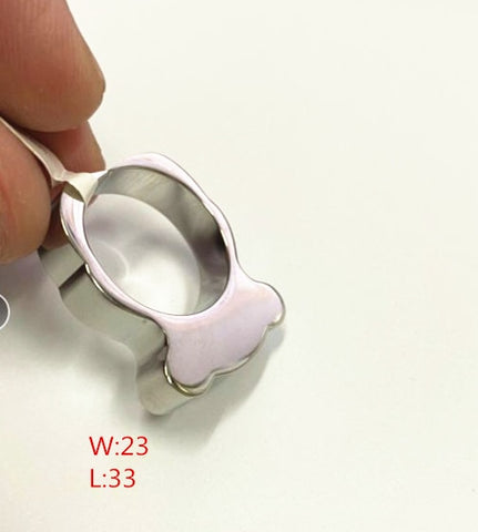 R221--Unadjustable Finger Ring 1PC Stainless Steel BEAR  jewelry  Fashion Jewelry Top-grade Plated Factory Price wholesale