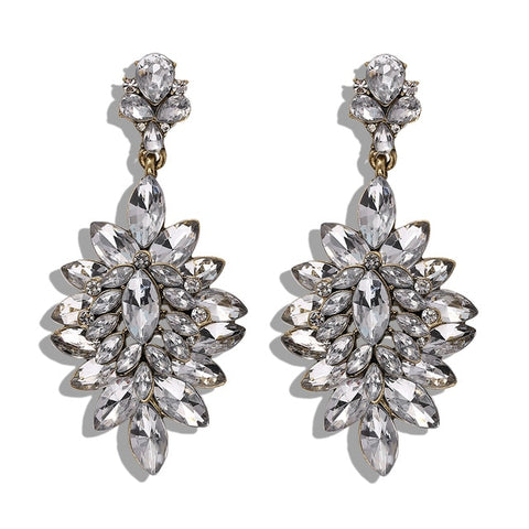 Dvacaman New Designs Crystal Square Drop Earrings for Women 2019 Fashion Rhinestone Statement Earrings Dangle Wedding Jewelry