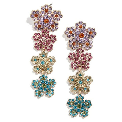 Dvacaman New Designs Crystal Square Drop Earrings for Women 2019 Fashion Rhinestone Statement Earrings Dangle Wedding Jewelry