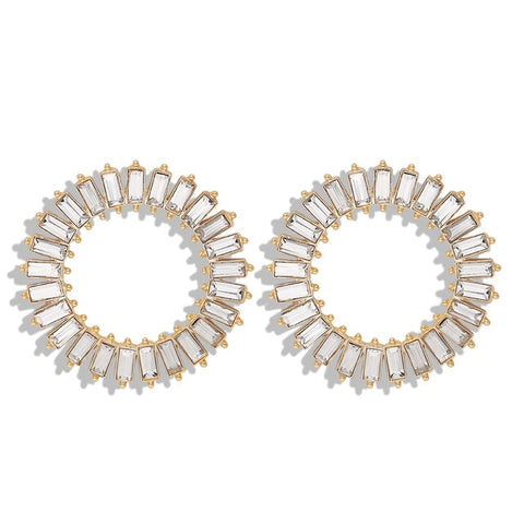 Dvacaman New Designs Crystal Square Drop Earrings for Women 2019 Fashion Rhinestone Statement Earrings Dangle Wedding Jewelry