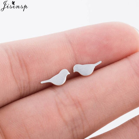 Jisensp Real 925 Sterling Silver Stud Earrings for Women Wedding Jewelry Korean Pure Silver Animal Earings Pendientes Bijoux