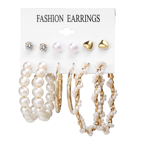 Pearl Sea Shell Earrings For Women Gold Color Trendy Metal Shell Cowrie Statement Dangle Earrings 2019 New Summer Beach Jewelry