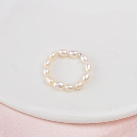 ASHIQI 2019 Fashion 3-4mm Mini Small Natural Freshwater Pearl Rings for Women Real 925 Sterling Silver Jewelry for Women Gift