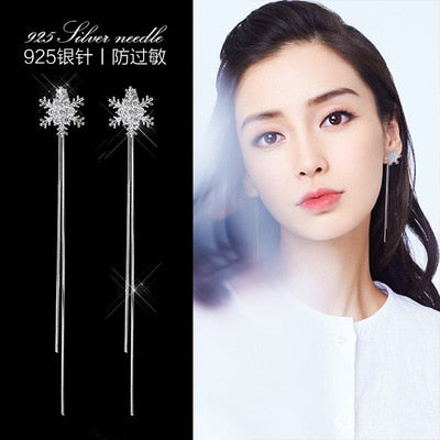 2019 Earing Oorbellen Japanese And Korean Version Long Tassels Eardrop Contracted Air-defense Allergic Stud Earrings Tassel