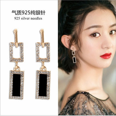 2019 Earing Oorbellen Japanese And Korean Version Long Tassels Eardrop Contracted Air-defense Allergic Stud Earrings Tassel