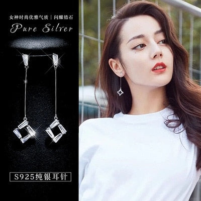 2019 Earing Oorbellen Japanese And Korean Version Long Tassels Eardrop Contracted Air-defense Allergic Stud Earrings Tassel