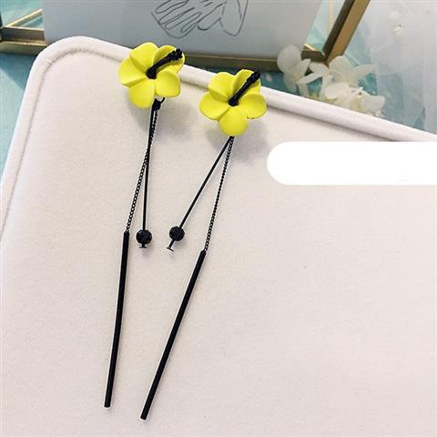 2019 Earing Oorbellen Japanese And Korean Version Long Tassels Eardrop Contracted Air-defense Allergic Stud Earrings Tassel