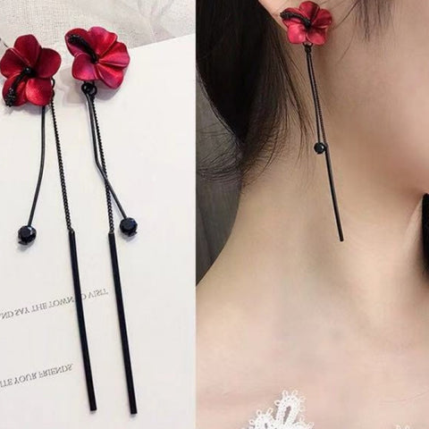 2019 Earing Oorbellen Japanese And Korean Version Long Tassels Eardrop Contracted Air-defense Allergic Stud Earrings Tassel