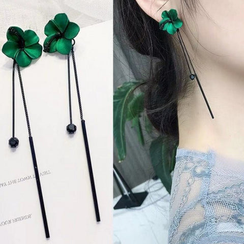 2019 Earing Oorbellen Japanese And Korean Version Long Tassels Eardrop Contracted Air-defense Allergic Stud Earrings Tassel