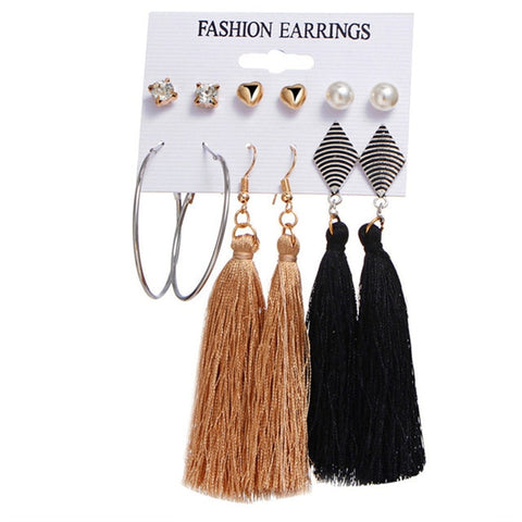 17Mile gland acrylique perle boucles d'oreilles pour femmes bohème boucles d'oreilles ensemble grande goutte boucle d'oreille 2019 Brincos femelle bricolage bijoux de mode