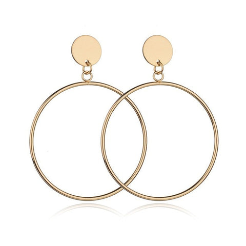 Mode boucles d'oreilles 2019 grand géométrique rond boucles d'oreilles pour les femmes suspendus boucles d'oreilles goutte boucle d'oreille moderne femme bijoux