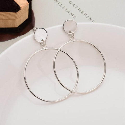 Mode boucles d'oreilles 2019 grand géométrique rond boucles d'oreilles pour les femmes suspendus boucles d'oreilles goutte boucle d'oreille moderne femme bijoux