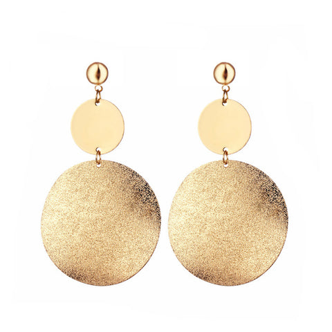 Mode boucles d'oreilles 2019 grand géométrique rond boucles d'oreilles pour les femmes suspendus boucles d'oreilles goutte boucle d'oreille moderne femme bijoux