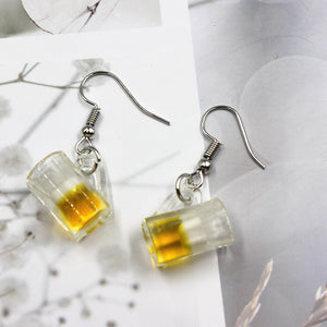 New simulation  beer  cup earrings  Fashion  creative Earring for Women Gift Earrings Jewelry Wholesale