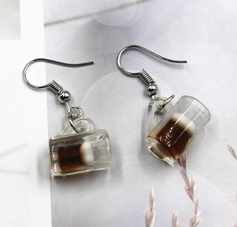 New simulation  beer  cup earrings  Fashion  creative Earring for Women Gift Earrings Jewelry Wholesale