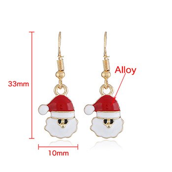 1Pair Earring Necklace Christmas Decor Reindeer Ear Stud  Pendant Christmas Decorations For Home 2019 Navidad Ornament Xmas Gift