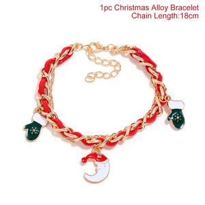 QIFU Merry Christmas Earrings For Women Christmas Necklace Pendant Christmas Ornaments Christmas Decorations For Home 2019 Natal